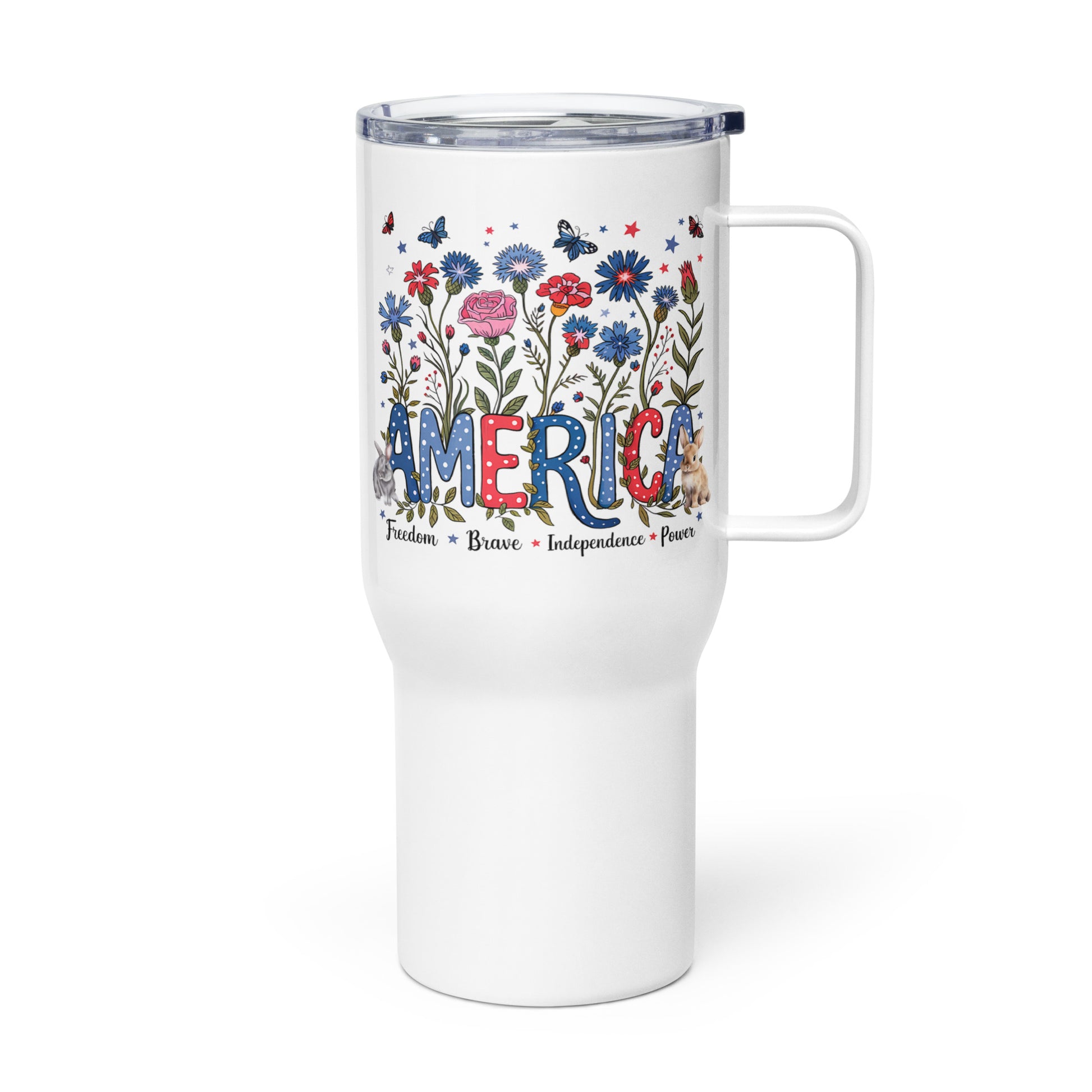 America Travel Mug with a Handle - Chester & Co.