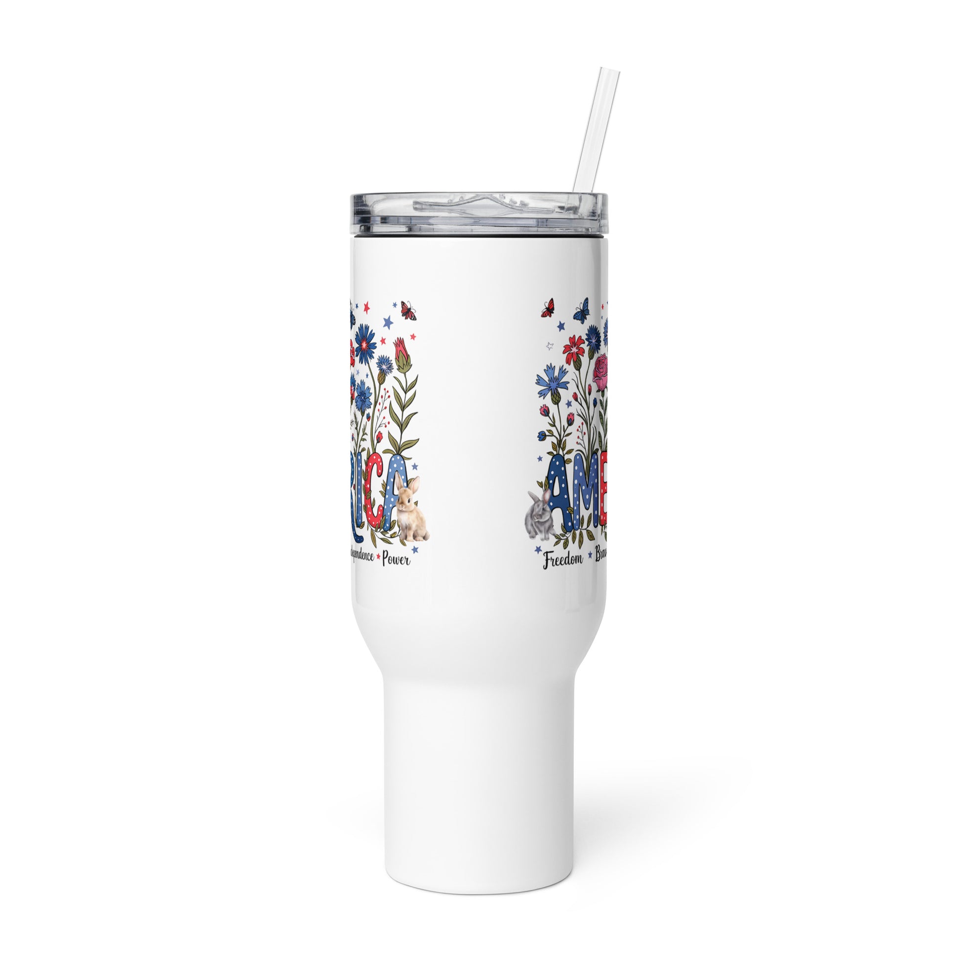 America Travel Mug with a Handle - Chester & Co.