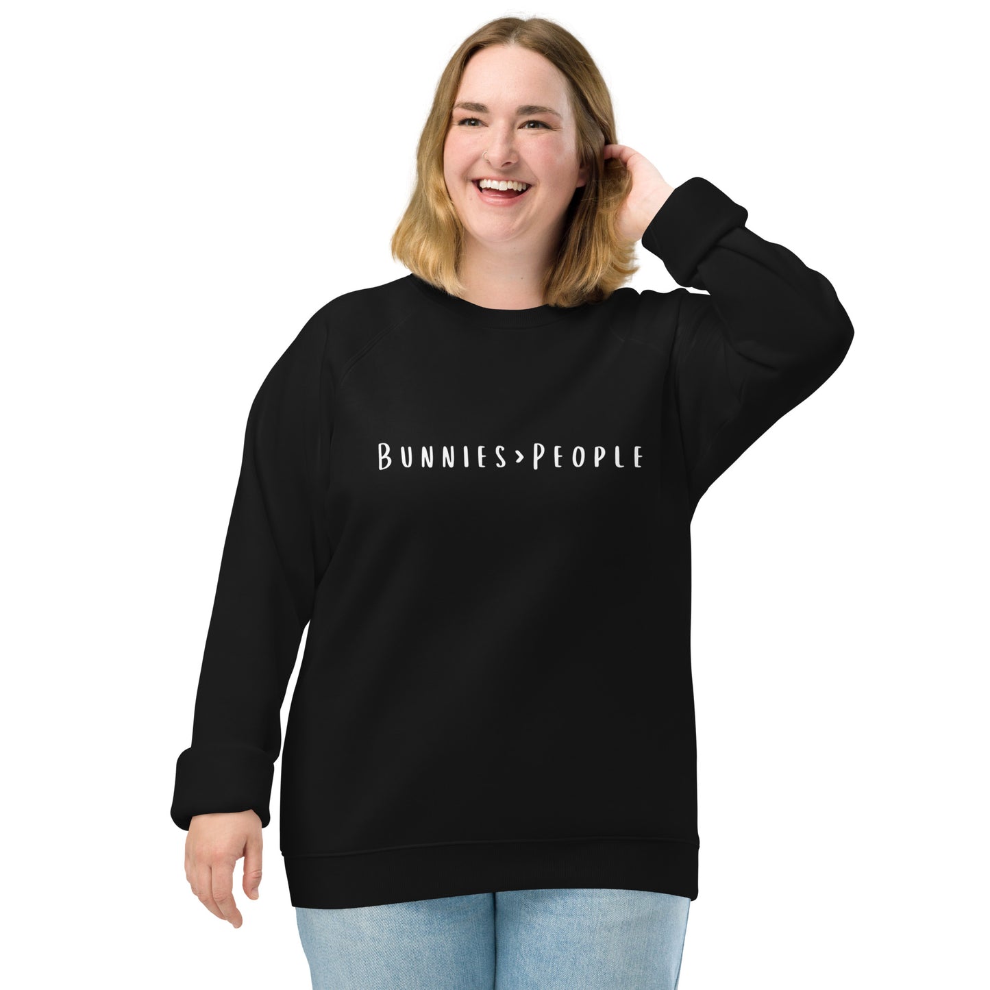 Bunnies > People Unisex Organic Raglan Sweatshirt - Chester & Co.