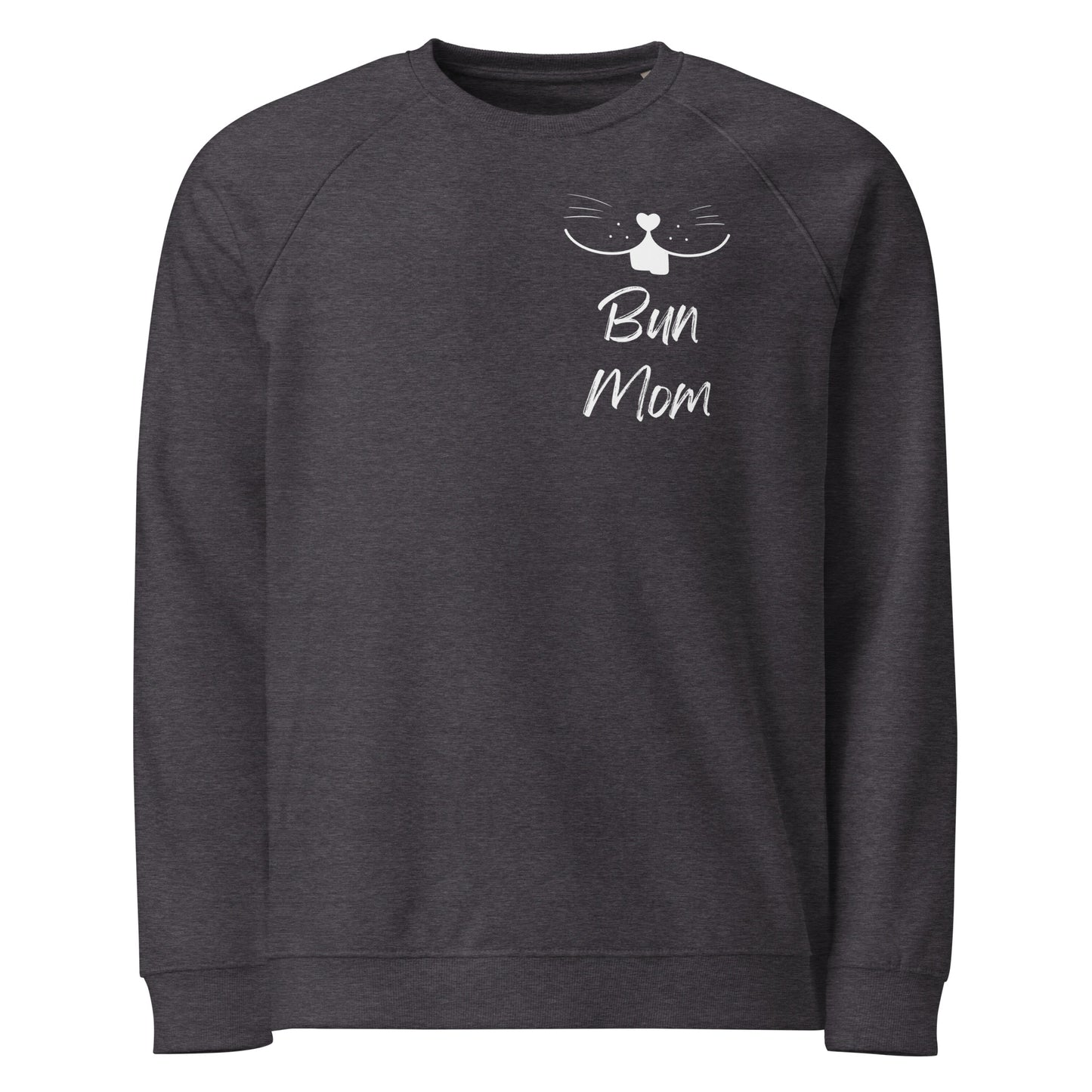 Bun Mom Unisex Organic Raglan Sweatshirt - White Design - Chester & Co.