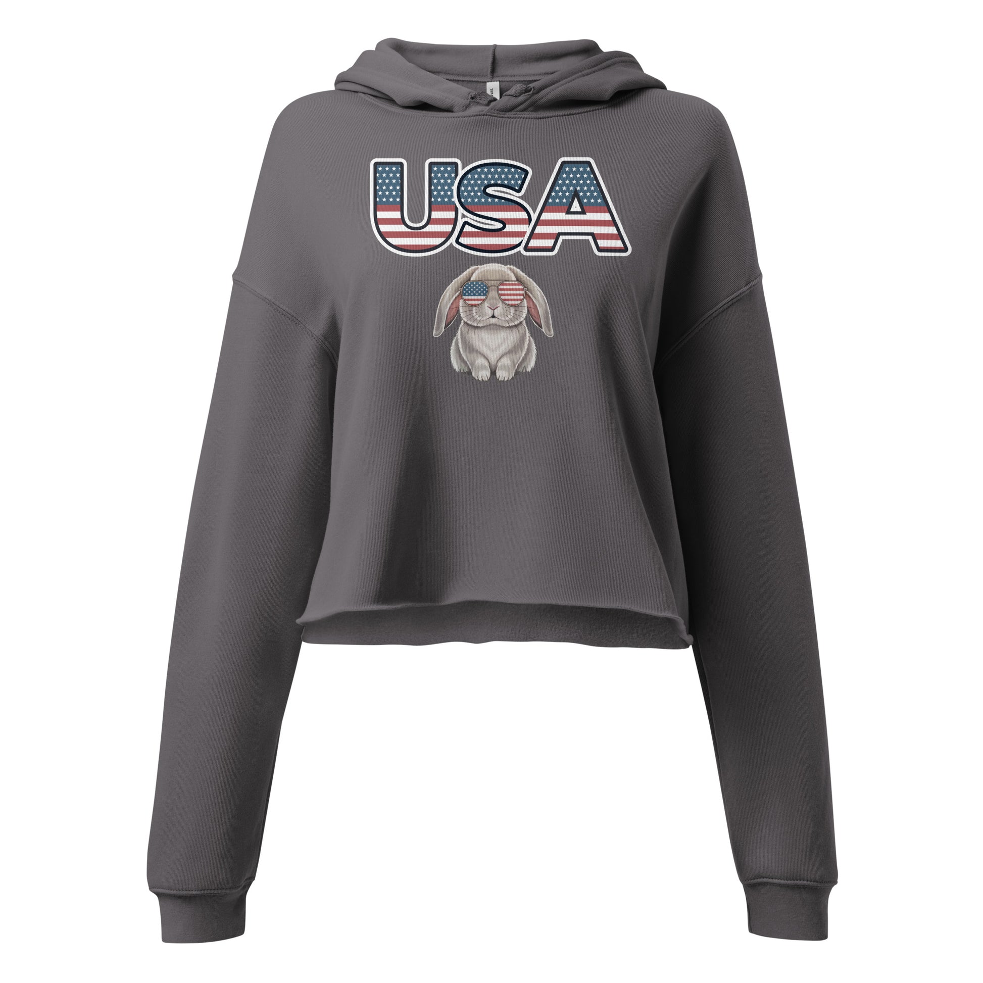 USA Rabbit Crop Hoodie - Chester & Co.