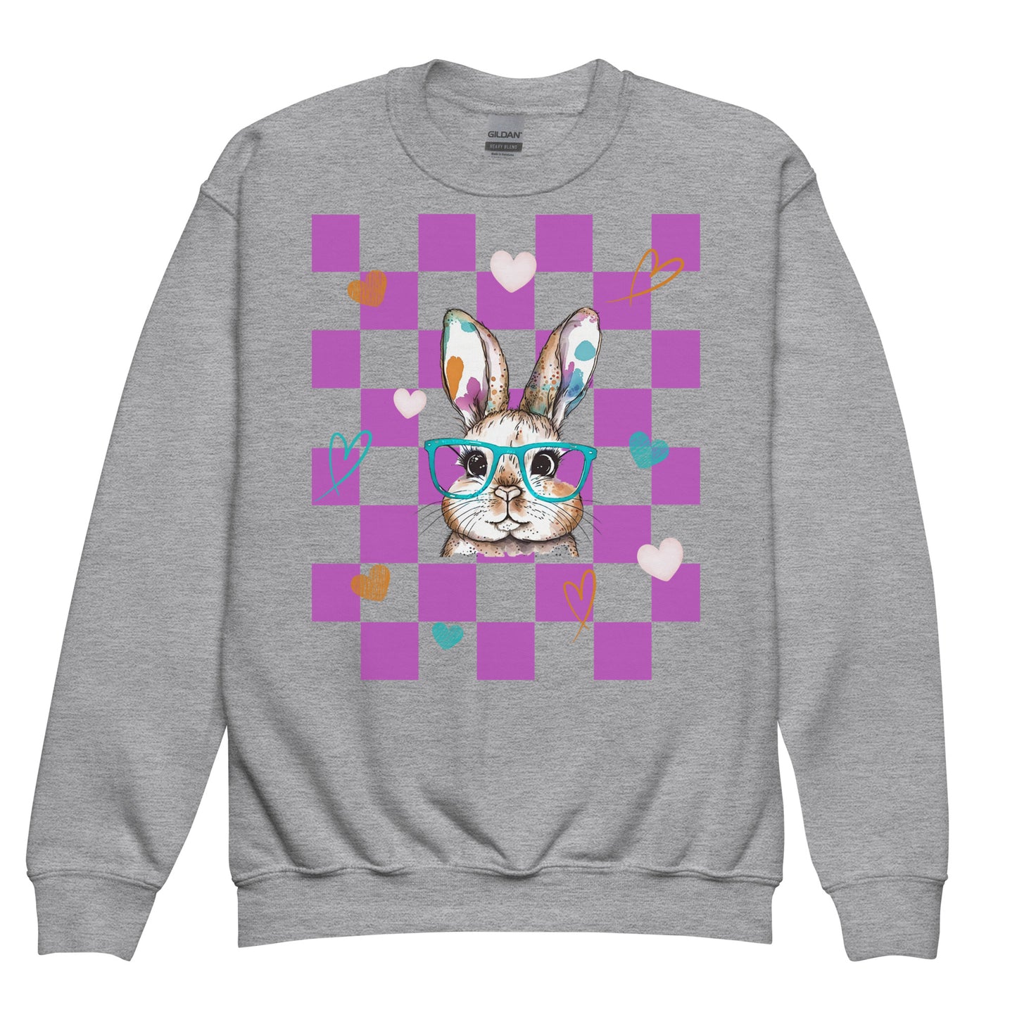 Watercolor Bunny Youth Crewneck Sweatshirt - Chester & Co.