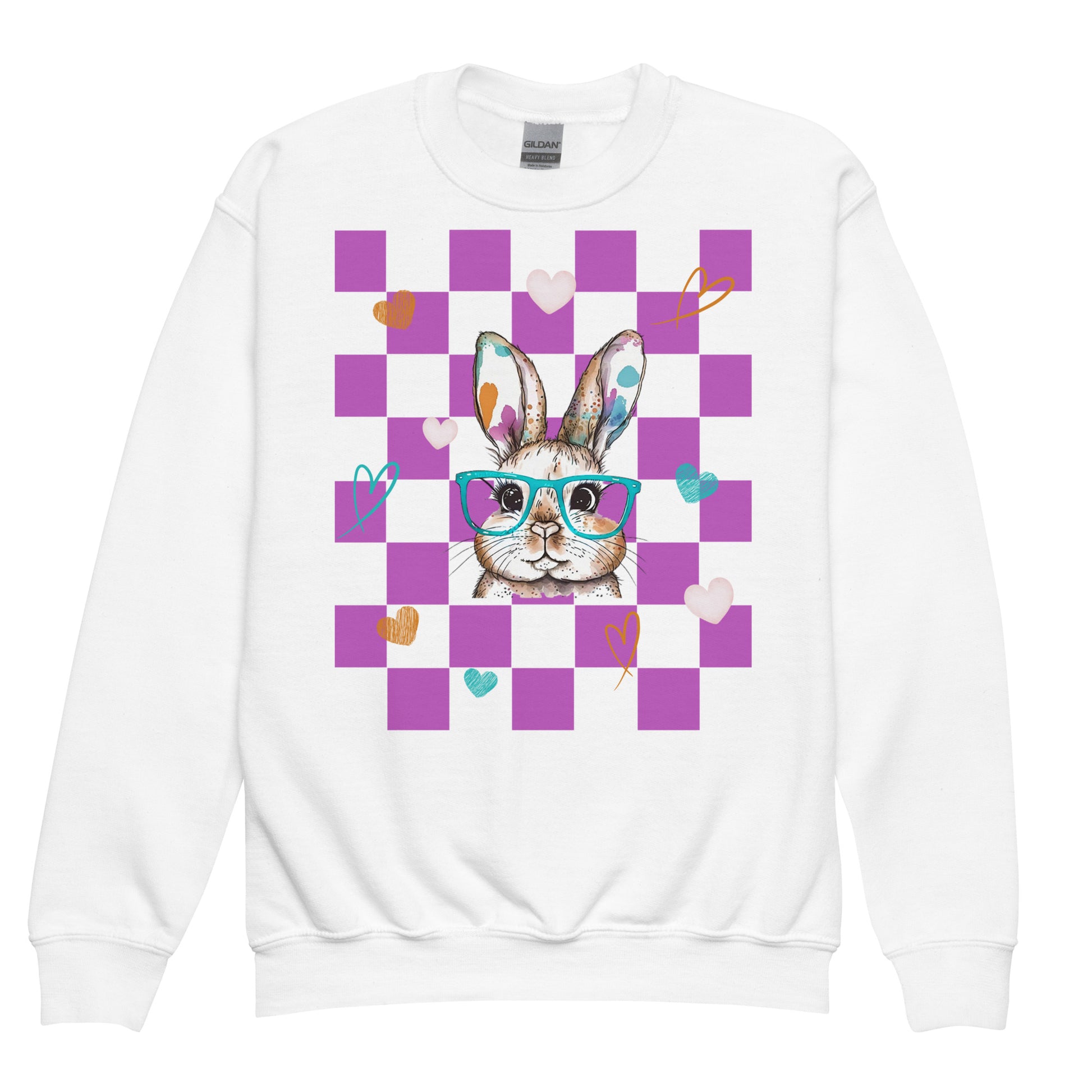 Watercolor Bunny Youth Crewneck Sweatshirt - Chester & Co.