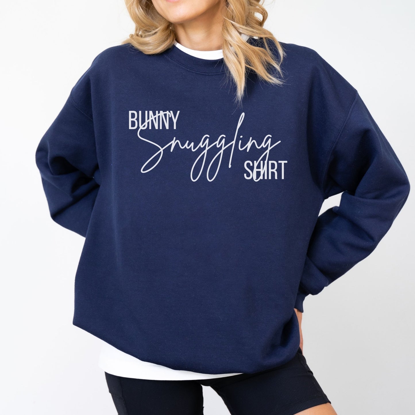 Bunny Snuggling Shirt Unisex Sweatshirt - Chester & Co.