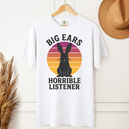 Big Ears, Horrible Listener Unisex Garment - dyed Heavyweight T-Shirt - Chester & Co.