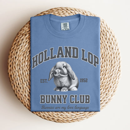 Holland Lop Bunny Club Unisex Garment - dyed Heavyweight T-Shirt - Chester & Co.