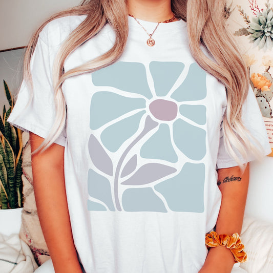 Lone Flower Unisex Garment - Dyed Heavyweight T-Shirt - Chester & Co.