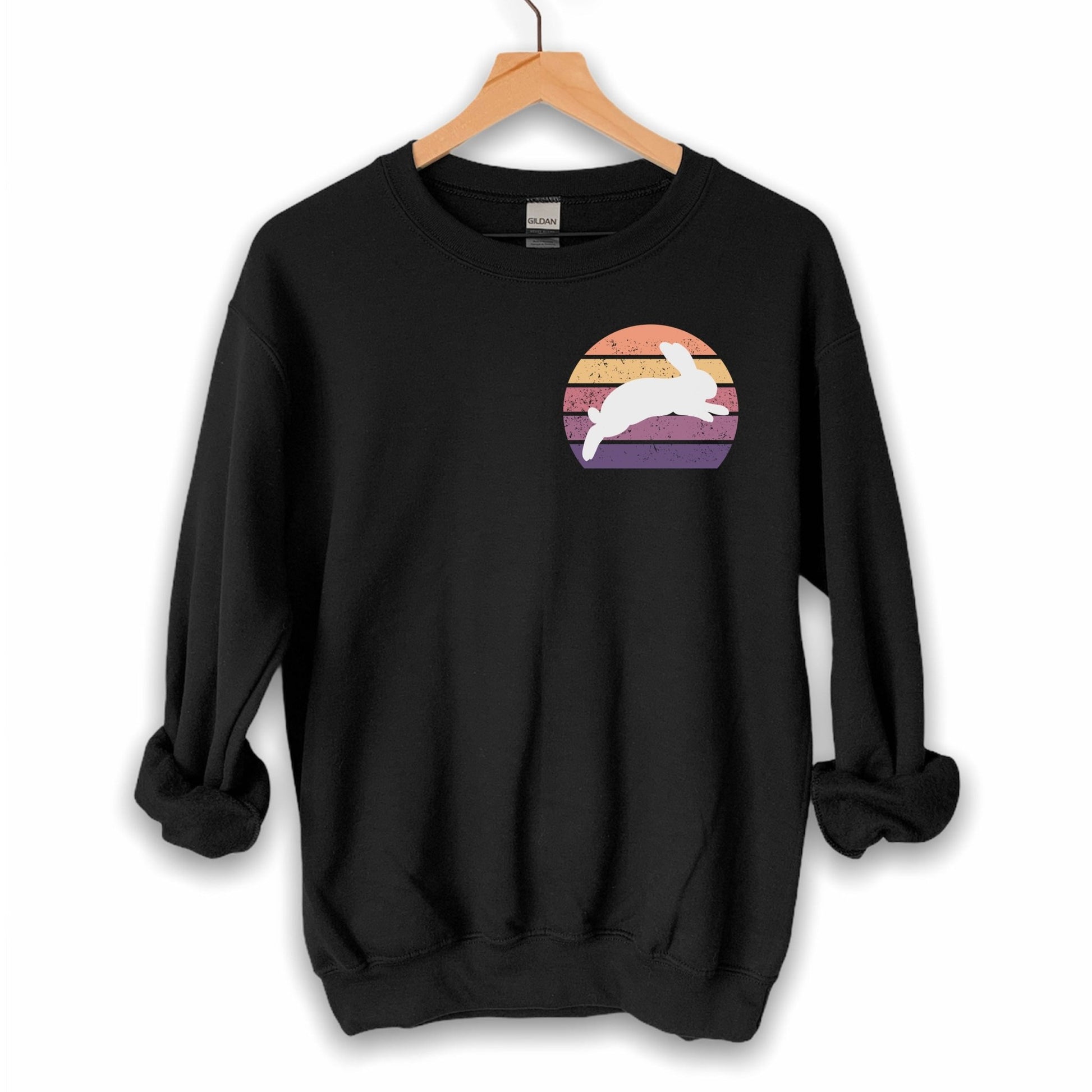 Retro Sunset Bunny Unisex Sweatshirt - Chester & Co.