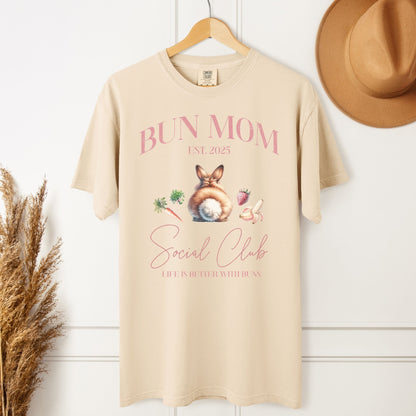 Bun Mom Social Club Unisex Garment - dyed Heavyweight T-Shirt - Chester & Co.