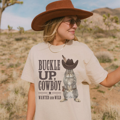 Buckle Up, Cowboy Unisex Garment - dyed Heavyweight T-Shirt - Chester & Co.