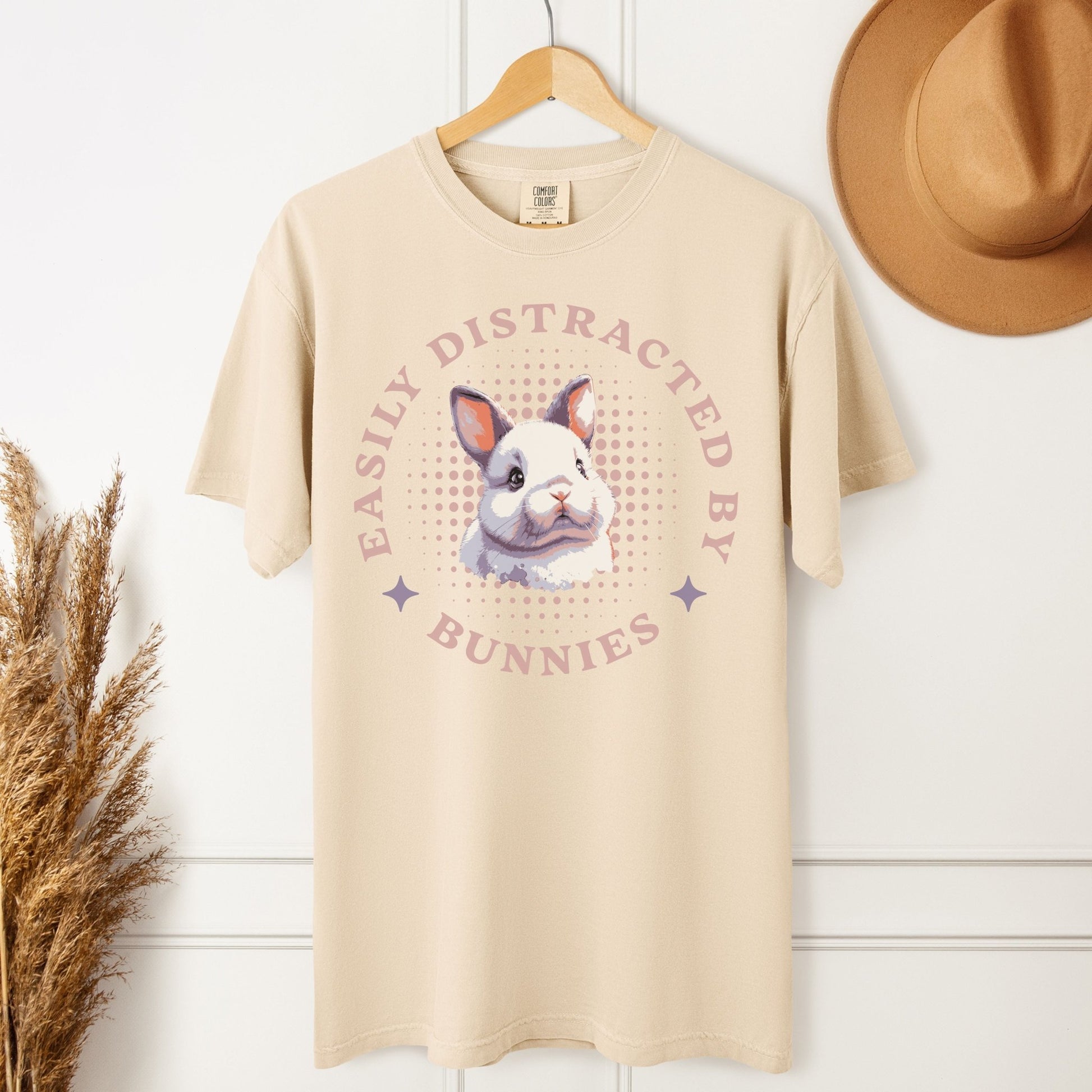Easily Distracted by Bunnies Unisex Garment - dyed Heavyweight T-Shirt 2 - Chester & Co.