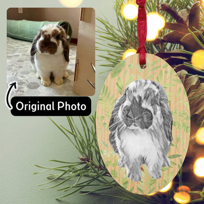 Personalized Pet Rabbit Photo Ornament - Chester & Co.