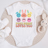 Some Bunny Loves You Baby Short Sleeve One Piece