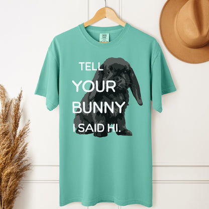 Tell Your Bunny I Said Hi Unisex Garment - dyed Heavyweight T-Shirt - Chester & Co.