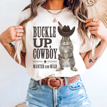 Buckle Up, Cowboy Unisex Garment - dyed Heavyweight T-Shirt - Chester & Co.