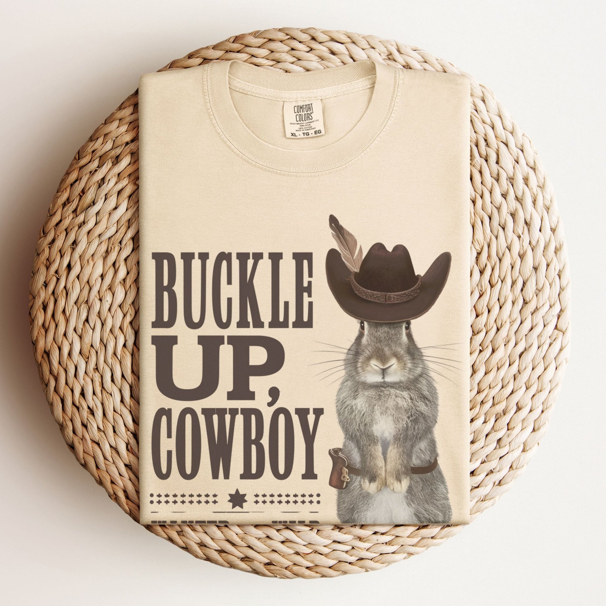 Buckle Up, Cowboy Unisex Garment - dyed Heavyweight T-Shirt - Chester & Co.