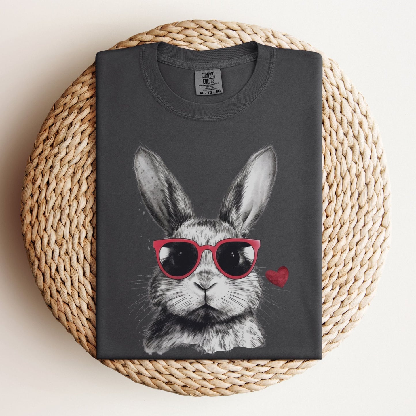 Rabbit Love Unisex Garment - dyed Heavyweight T-Shirt - Chester & Co.