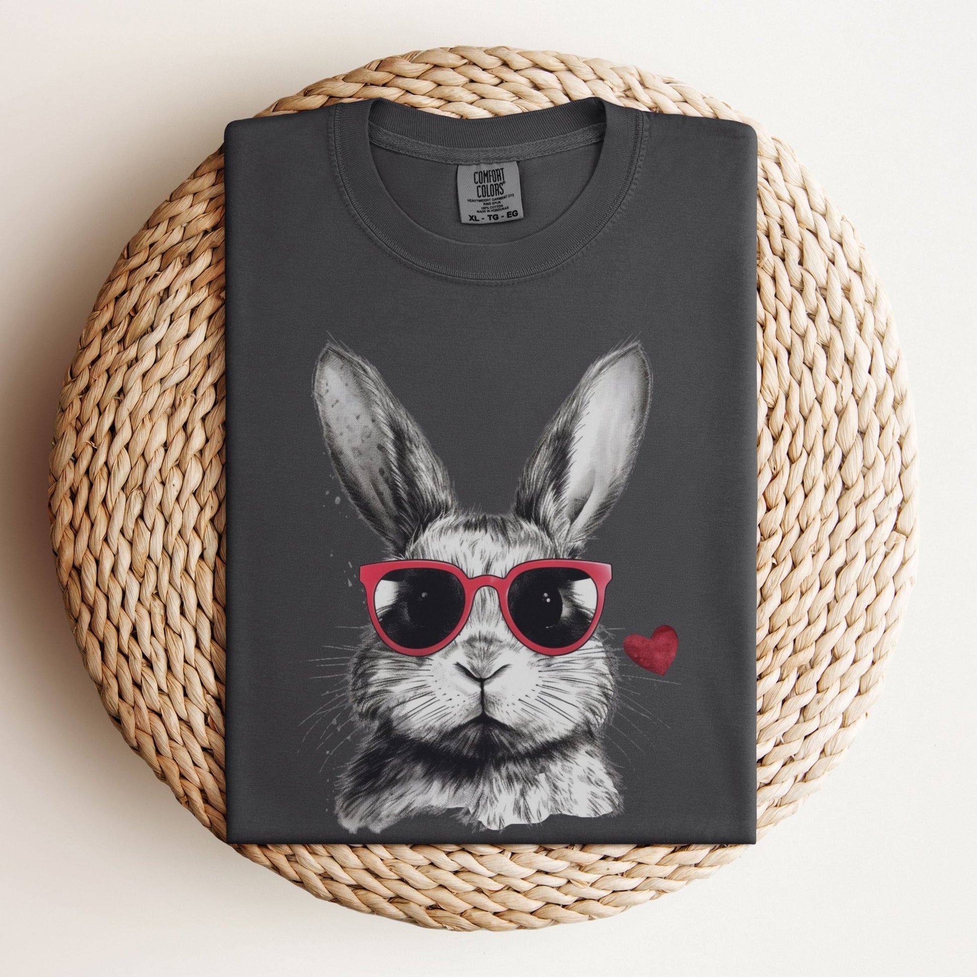 Rabbit Love Unisex Garment - dyed Heavyweight T-Shirt - Chester & Co.