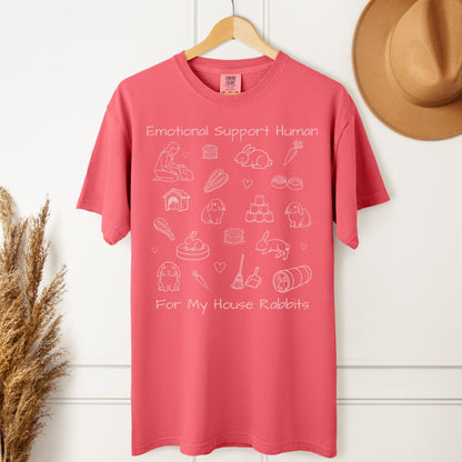 Emotional Support Human Unisex Garment - dyed Heavyweight T-Shirt - Chester & Co.