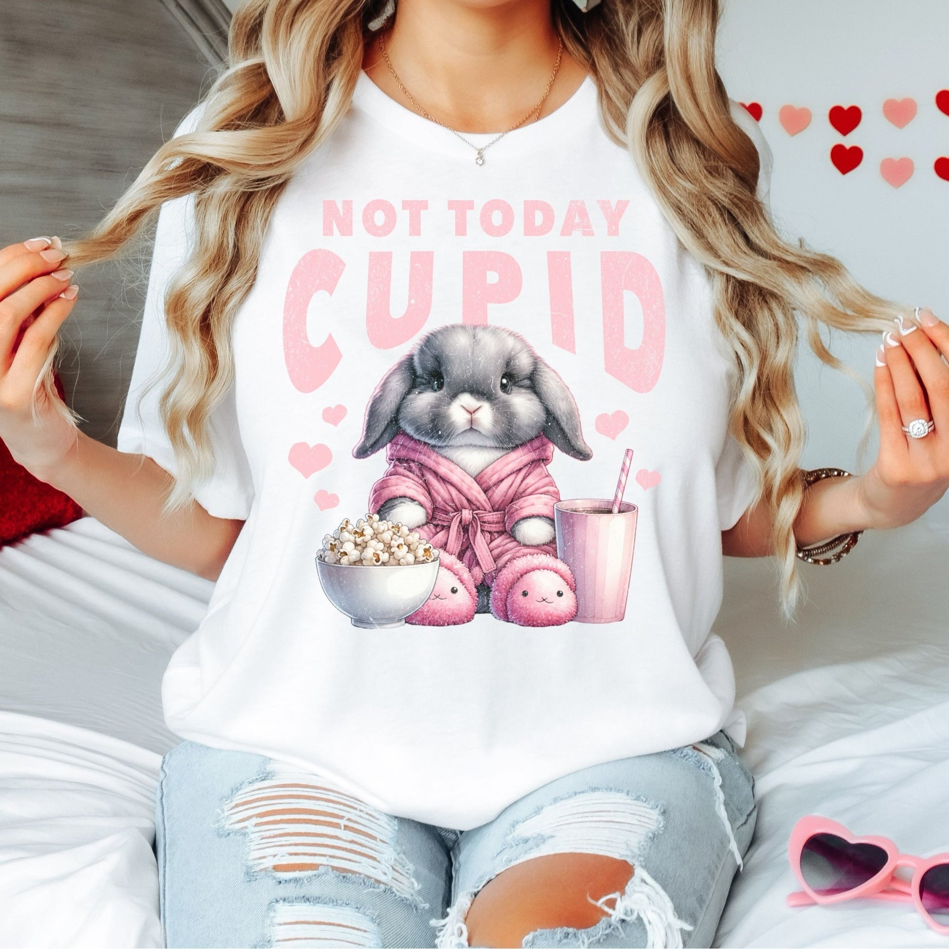 Not Today Cupid Unisex Garment - dyed Heavyweight T-Shirt - Chester & Co.