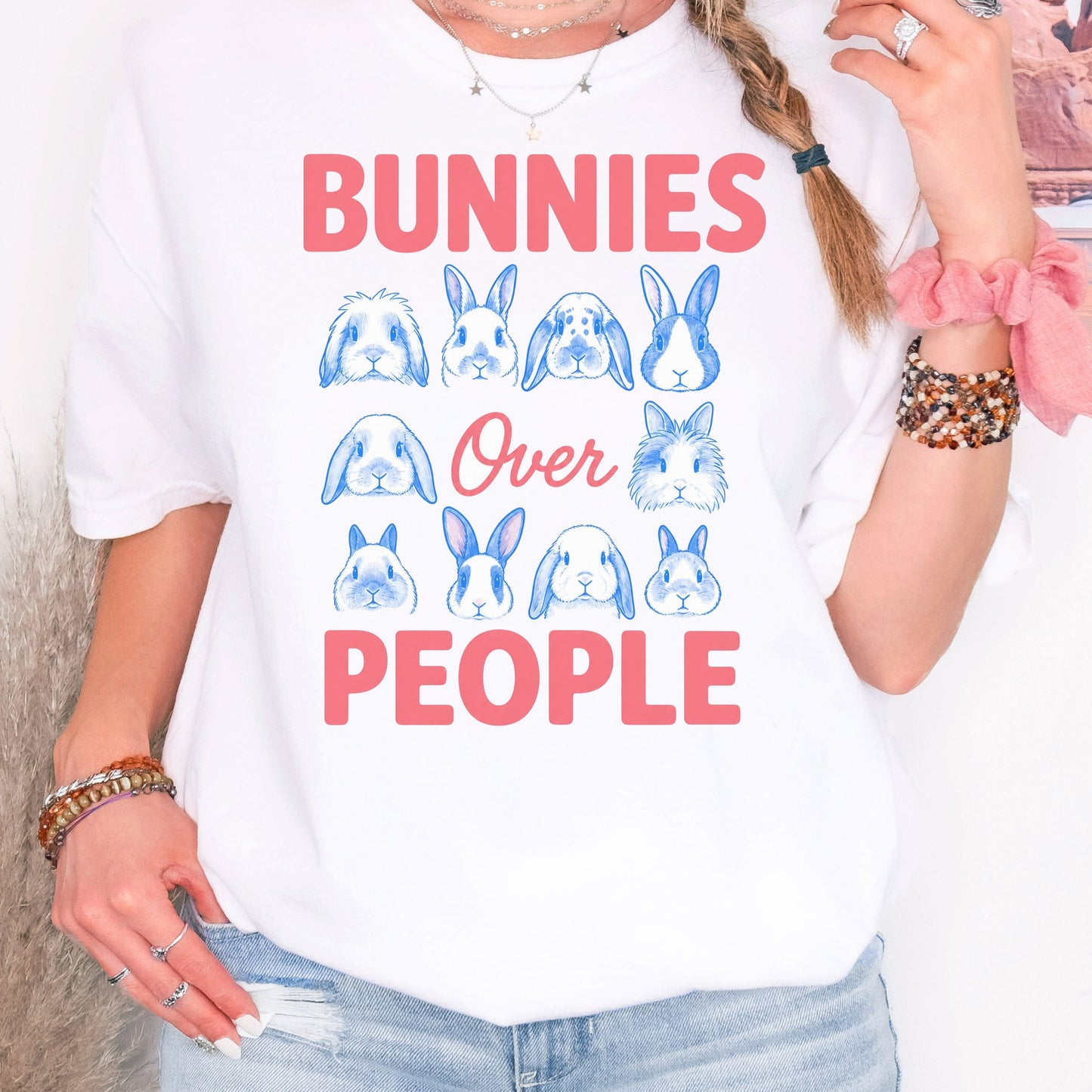 Bunnies Over People Garment-dyed Heavyweight T-Shirt