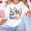 Bunny With Patriotic Bow Unisex T-Shirt