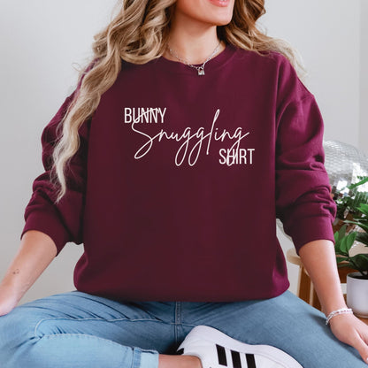 Bunny Snuggling Shirt Unisex Sweatshirt - Chester & Co.