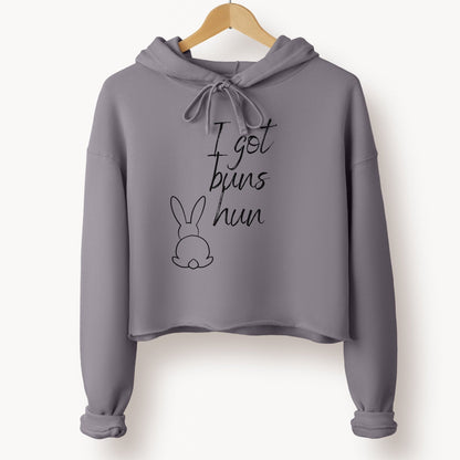 I Got Buns Crop Hoodie - Chester & Co.