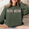 Floral Bun Mom Sweatshirt