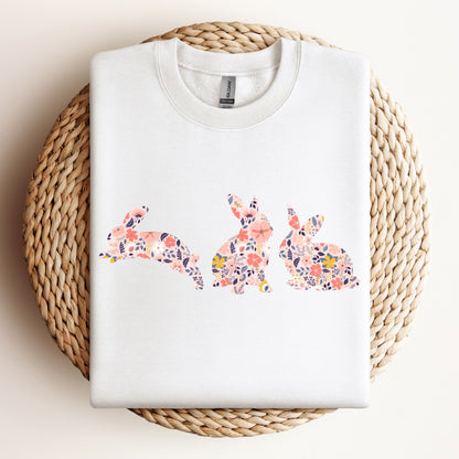 Floral Rabbit Silhouettes Sweatshirt - Chester & Co.