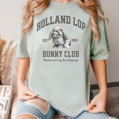 Holland Lop Bunny Club Unisex Garment - dyed Heavyweight T-Shirt - Chester & Co.