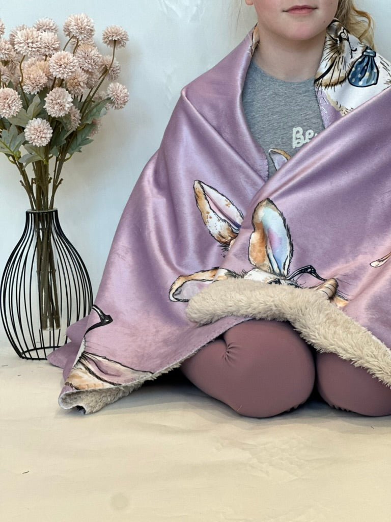 Watercolor Bunnies Sherpa Blanket - Chester & Co.