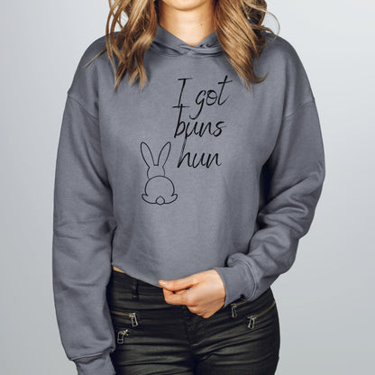 I Got Buns Crop Hoodie - Chester & Co.
