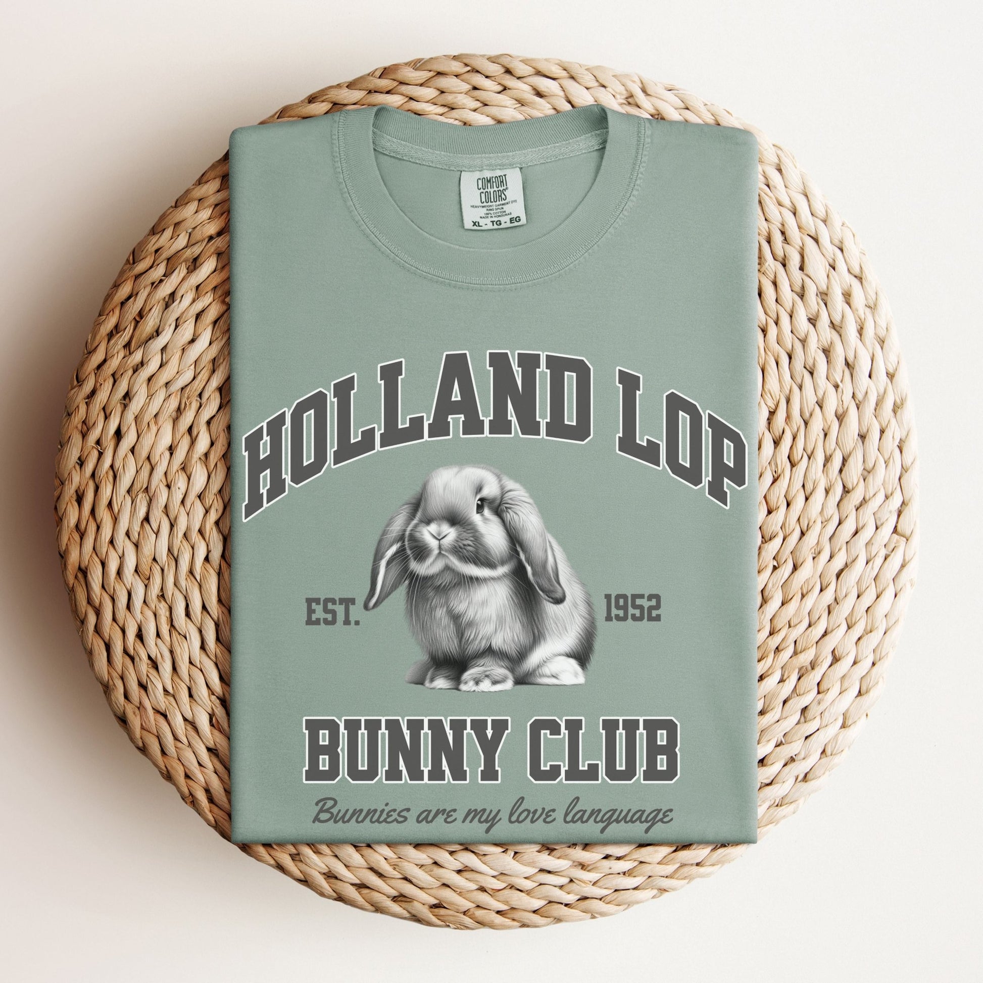 Holland Lop Bunny Club Unisex Garment - dyed Heavyweight T-Shirt - Chester & Co.