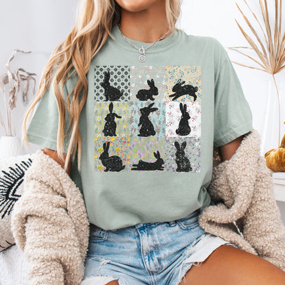 Vintage Floral Silhouettes Unisex Garment - dyed Heavyweight T-Shirt - Chester & Co.