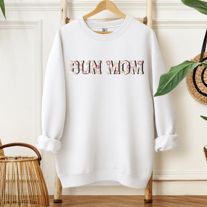 Floral Bun Mom Sweatshirt - Chester & Co.