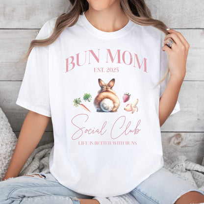 Bun Mom Social Club Unisex Garment - dyed Heavyweight T-Shirt - Chester & Co.