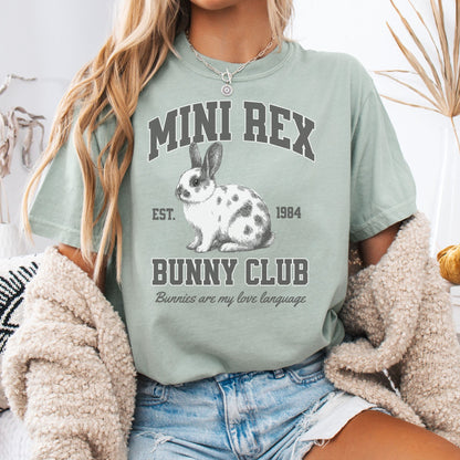 Mini Rex Bunny Club Unisex Garment - dyed Heavyweight T-Shirt - Chester & Co.