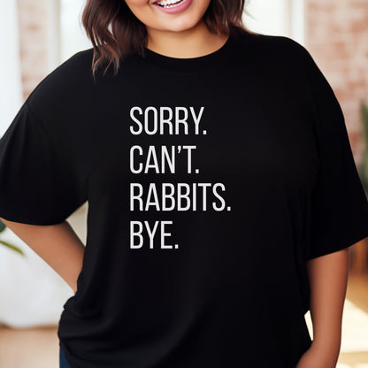 Sorry Can't Rabbits Bye Unisex Garment - dyed Heavyweight T-Shirt - Chester & Co.