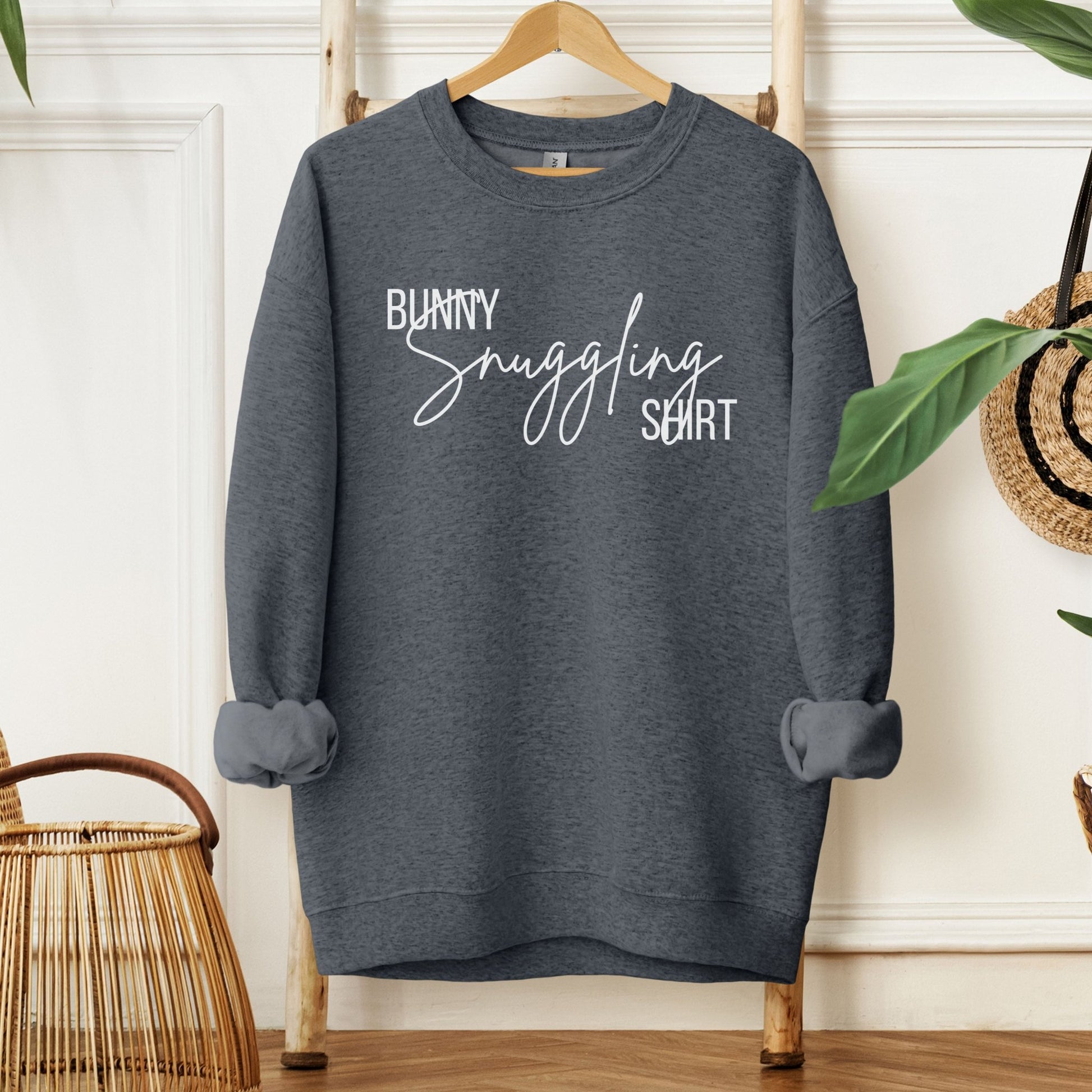 Bunny Snuggling Shirt Unisex Sweatshirt - Chester & Co.