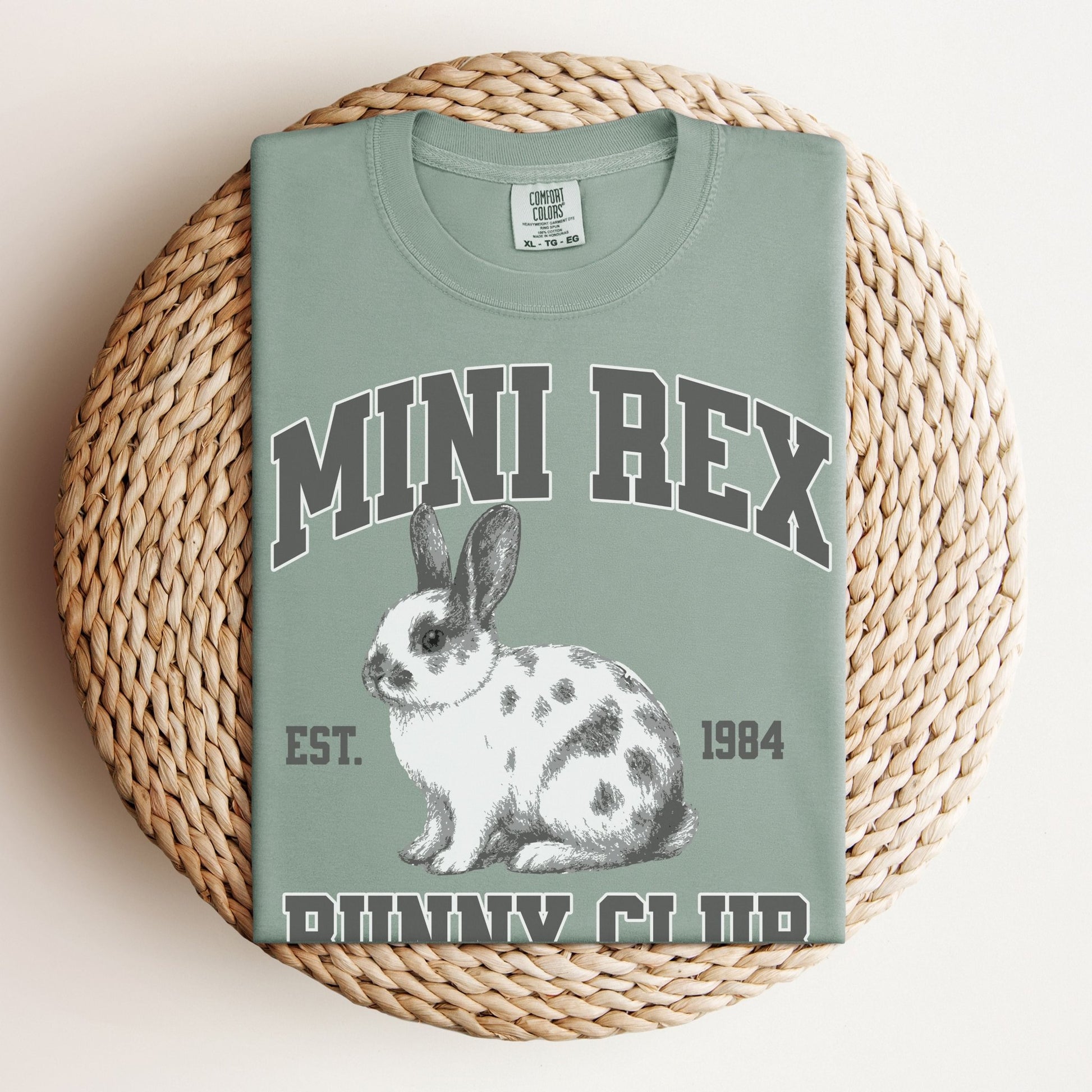 Mini Rex Bunny Club Unisex Garment - dyed Heavyweight T-Shirt - Chester & Co.