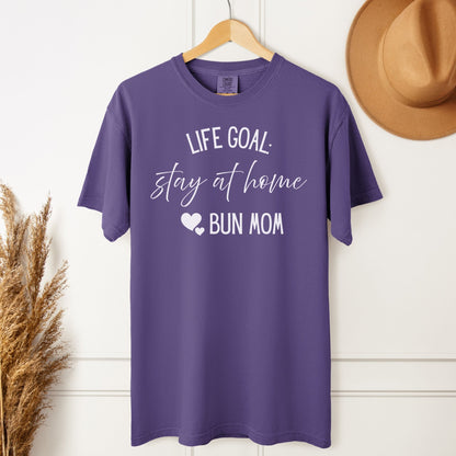 Stay at Home Bun Mom Unisex Garment - dyed Heavyweight T-Shirt - Chester & Co.