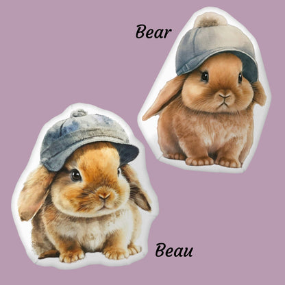Baby Bunny Bear Shaped Pillow - Chester & Co.