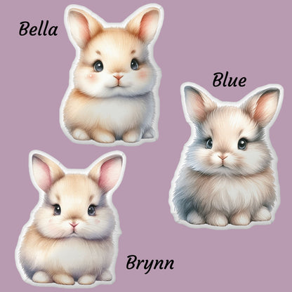 Baby Bunny Blue Shaped Pillow - Chester & Co.