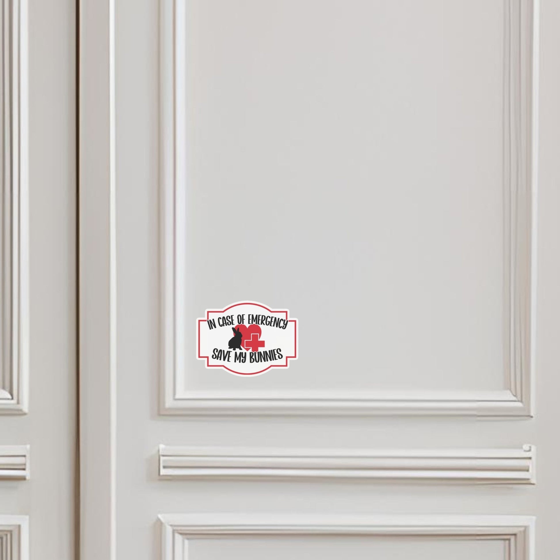 In Case of Emergency, Save My Bunnies Bubble - free Sticker - Chester & Co.