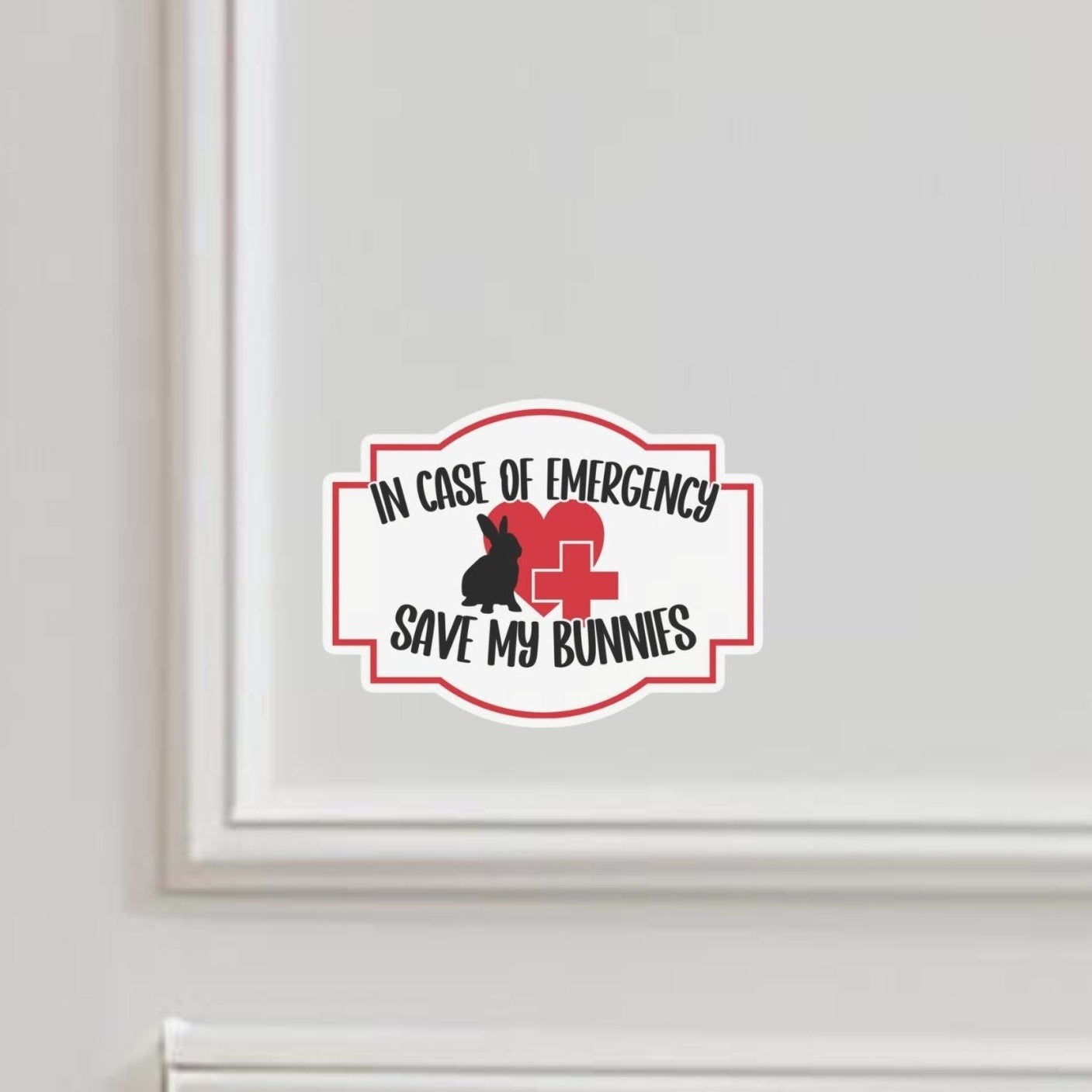 In Case of Emergency, Save My Bunnies Vinyl Decal - Chester & Co.