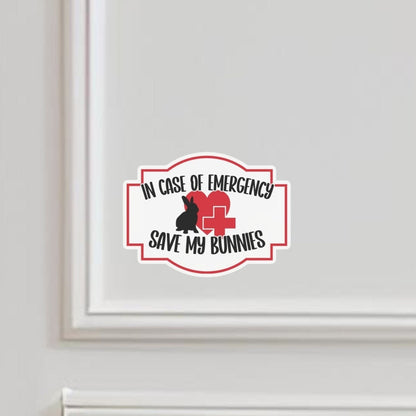 In Case of Emergency, Save My Bunnies Vinyl Decal - Chester & Co.