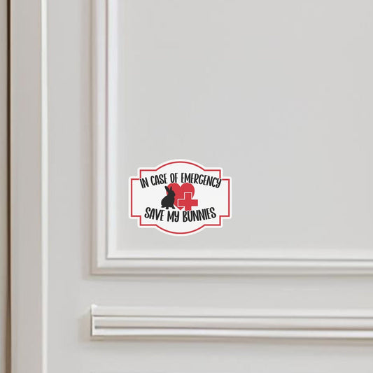 In Case of Emergency, Save My Bunnies Vinyl Decal - Chester & Co.