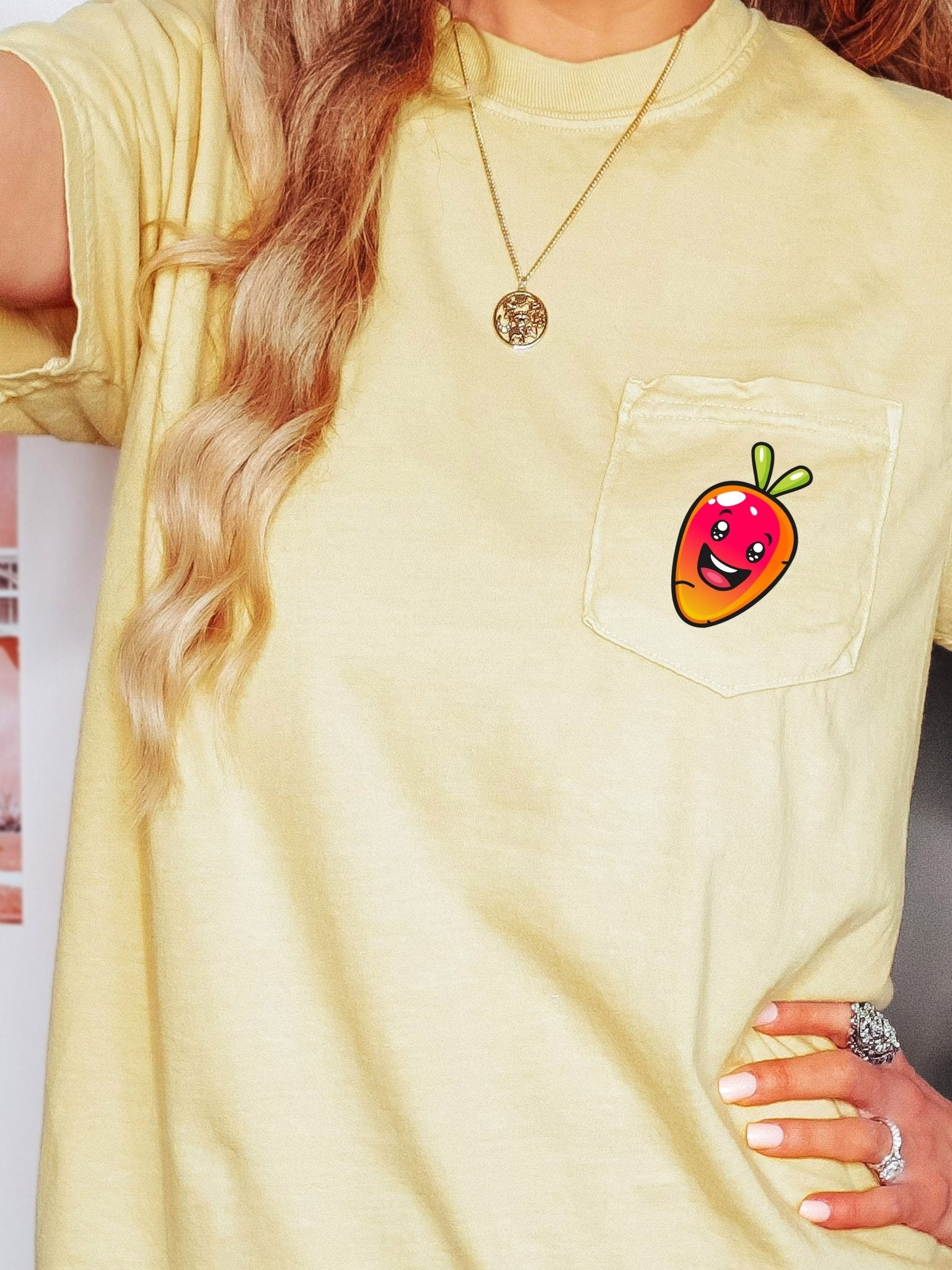 Bunny Vibes Only Unisex Garment - Dyed Front Pocket T-Shirt - Chester & Co.