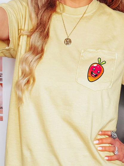 Bunny Vibes Only Unisex Garment - Dyed Front Pocket T-Shirt - Chester & Co.